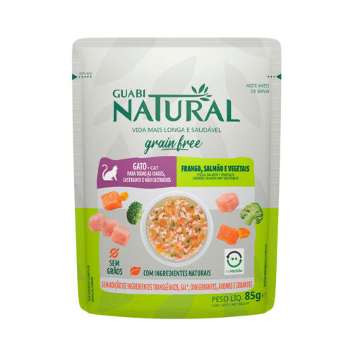 Guabi Natural Sache Gato Castrados Salmao 85G