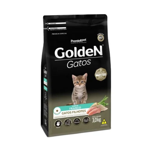 Ração Golden Gatos Filhotes Frango 3Kg