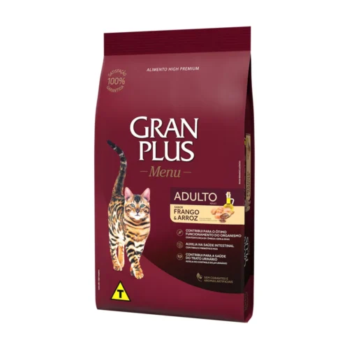 Ração GranPlus Gatos Adultos Frango e Arroz 10,1 kg