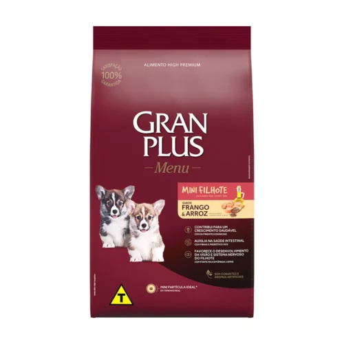 Ração GranPlus Menu Cães Filhotes Mini Frango e Arroz 10,1 kg