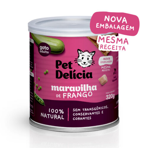 Ração Úmida Pet Delícia Natural Maravilha de Frango 110g