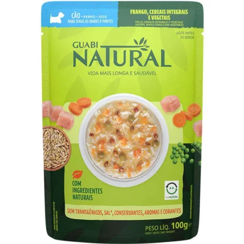 Sachê Guabi Natural Cães Adulto Frango 100G