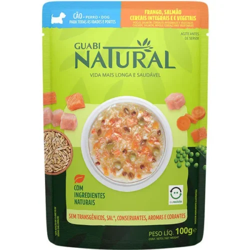 Sachê Guabi Natural Cães Adulto Salmão 100G