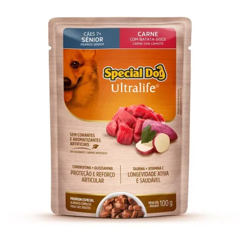 Sachê Special Dog Carne Para Cães Sênior 100G