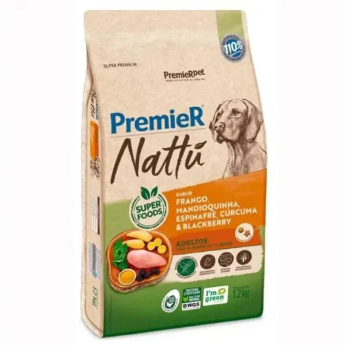 PREMIER NATTU ADULTO MANDIOQUINHA 12KG