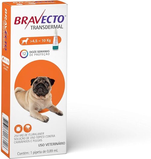 BRAVECTO TRANSDERMAL CAES 4,5 A 10KG