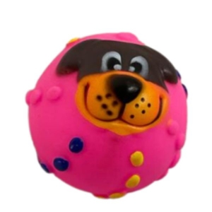 BRINQUEDO VINIL BOLA CARA CACHORRO 7CM